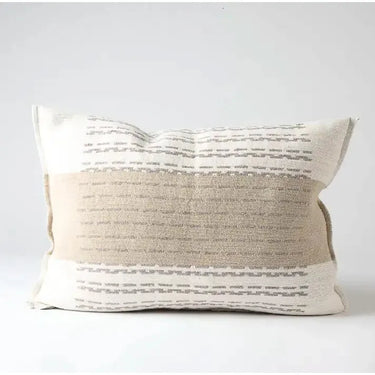 Hagen Cushion - Off White / Slate